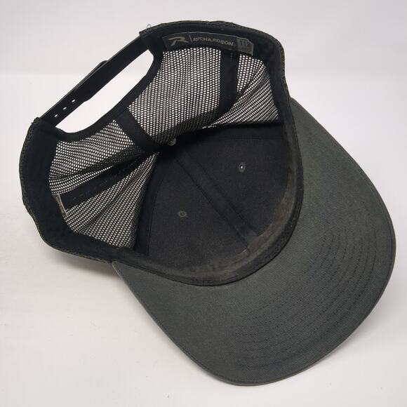 The Rack Snapback Trucker Hat Gray One Size Adjustable Mesh Back Richardson - Picture 7 of 10
